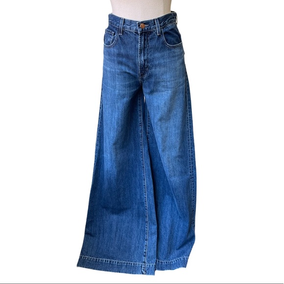 NWT J Brand Thelma High Rise Super Wide Leg Jeans In Saltwater Blue - Picture 5 of 12